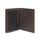 Carteira Masculina Em Couro Marrom - ESTAMPADO/CAFÉ