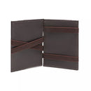 Carteira Mágica Masculina Em Couro Marrom - CAFÉ