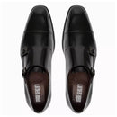 SAPATO MONK STRAP MASCULINO SOCIAL EM COURO - PRETO