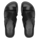 SANDÁLIA MASCULINA CASUAL EM COURO - SKAR PRETO