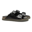 SANDÁLIA MASCULINA CASUAL EM COURO PRETO - SKAR PRETO