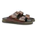 SANDÁLIA MASCULINA CASUAL EM COURO MARROM - SKAR CAMEL