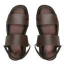 SANDÁLIA MASCULINA CASUAL EM COURO MARROM - SKAR CAFE